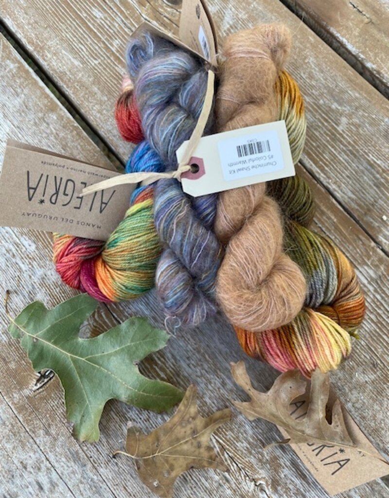 Manos - Churrinche Shawl Kit,  Colorful Warmth
