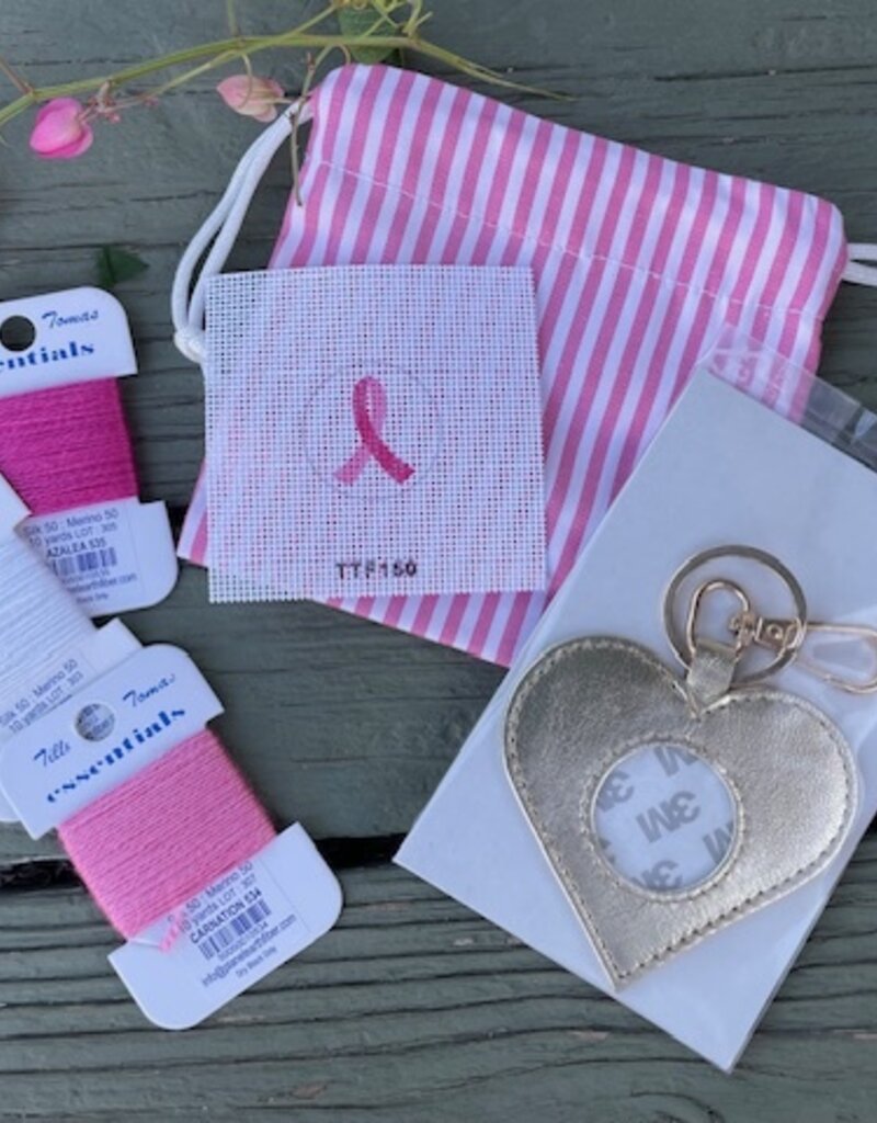 Planet Earth Breast Cancer Awareness Keyfob Kit, Gold