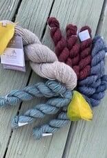 Fibre Company, The Fibre Co - In the Flow Cowl  Kit in Acadia Driftwood + Blueberry + Butterfly Bush