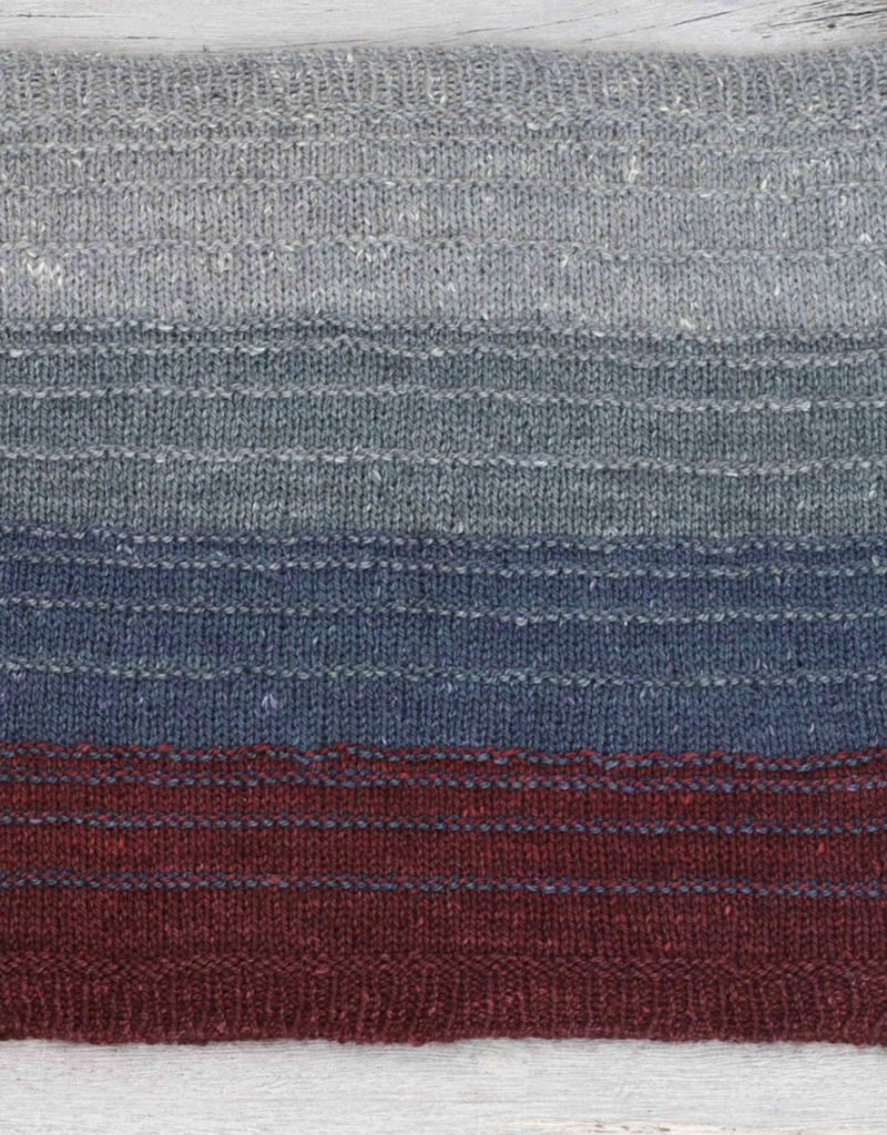 Fibre Company, The Fibre Co - In the Flow Cowl  Kit in Acadia Driftwood + Blueberry + Butterfly Bush