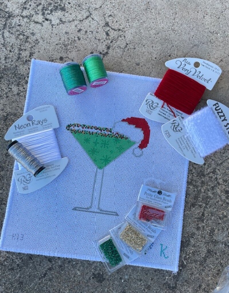 Kay Irby - KI13 Martini/Grasshopper with Santa Hat  (18M)