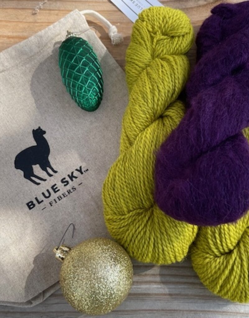 Blue Sky - Calypso Cowl Kit, NOLA Golden Yarrow & Elderberry