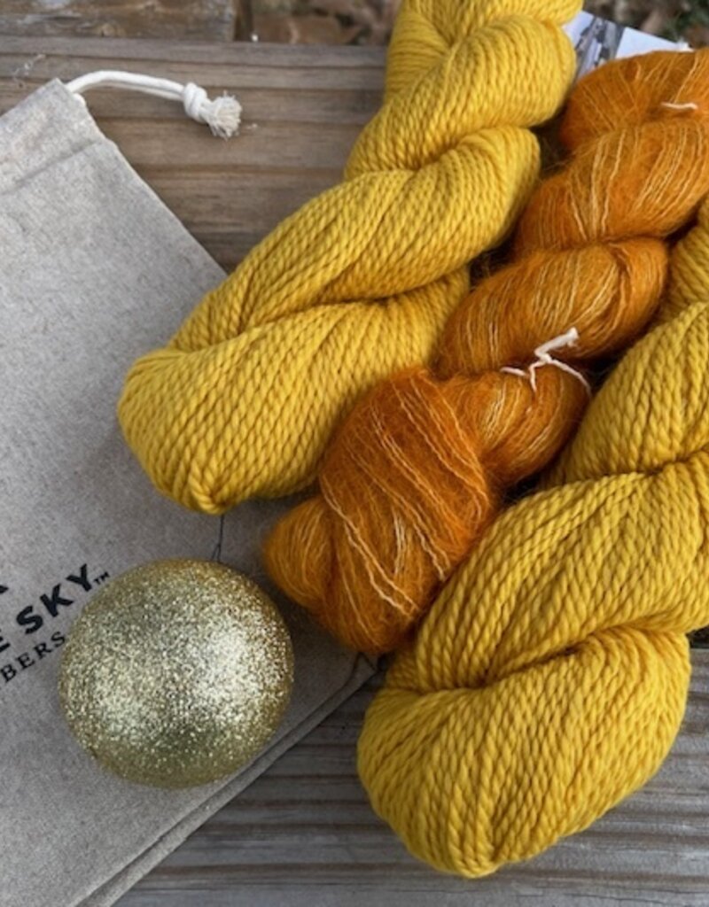 Blue Sky - Calypso Cowl Kit, Cowardly Lion Spun Gold & Sunset