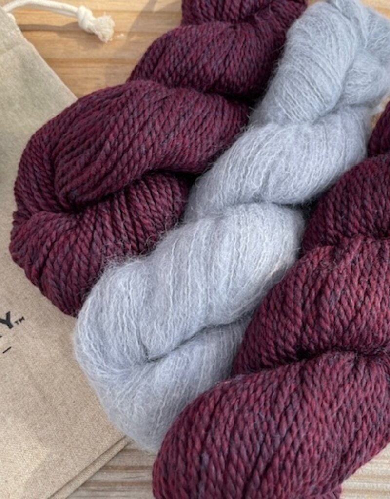 Blue Sky - Calypso Cowl Kit, A&M Deep Velvet & Heron