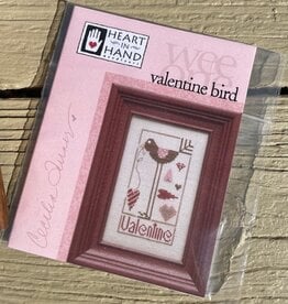 HIHN - Wee One:  Valentine Bird with Pink Heart Button