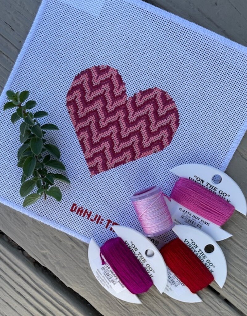 Tanya Mertel - TM32 Pink Bargello Heart (18M)