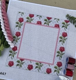 Needlepaint - 202447 Rosebud Wedding Pillow (13M)