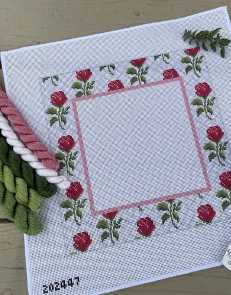 Needlepaint - 202447 Rosebud Wedding Pillow (13M)