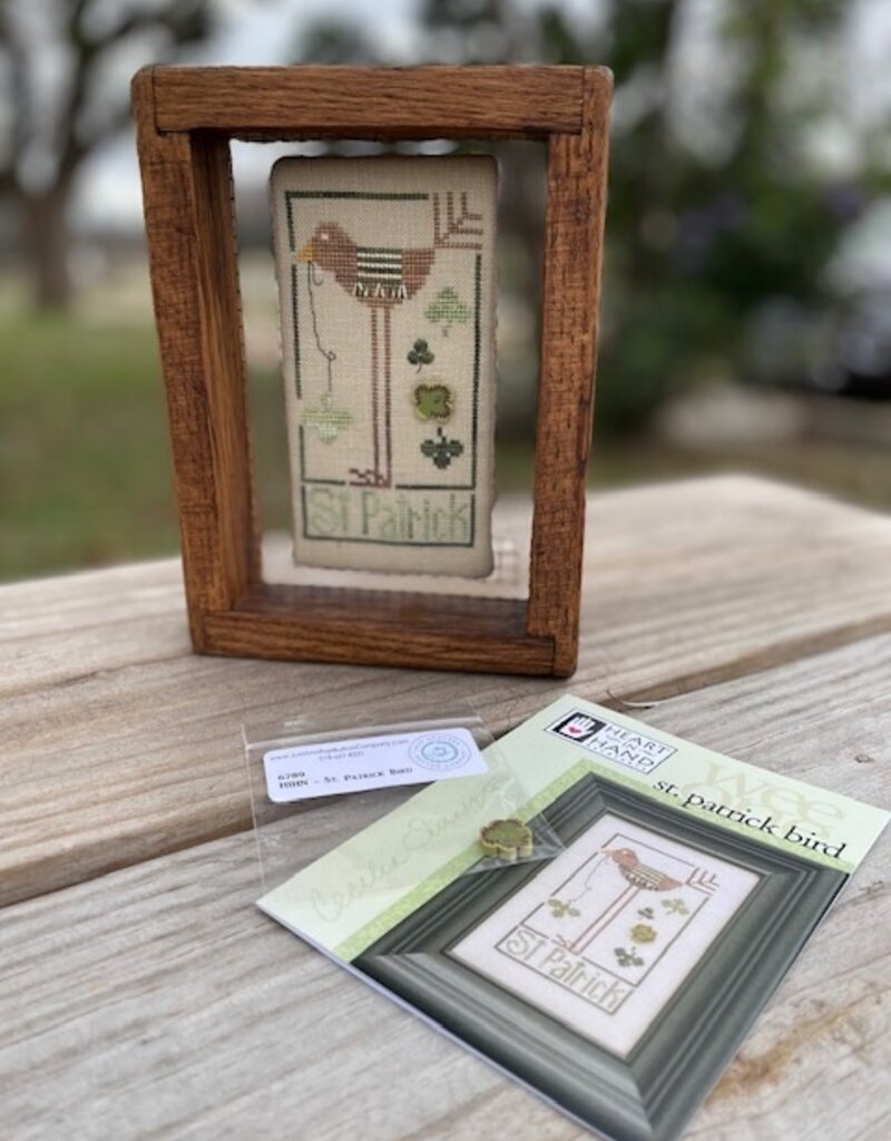 HIHN - Wee One:  St. Patrick Bird with Shamrock Button