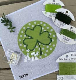 Needlepaint - 71454 Shamrock  (18M)   4-1/4" Round