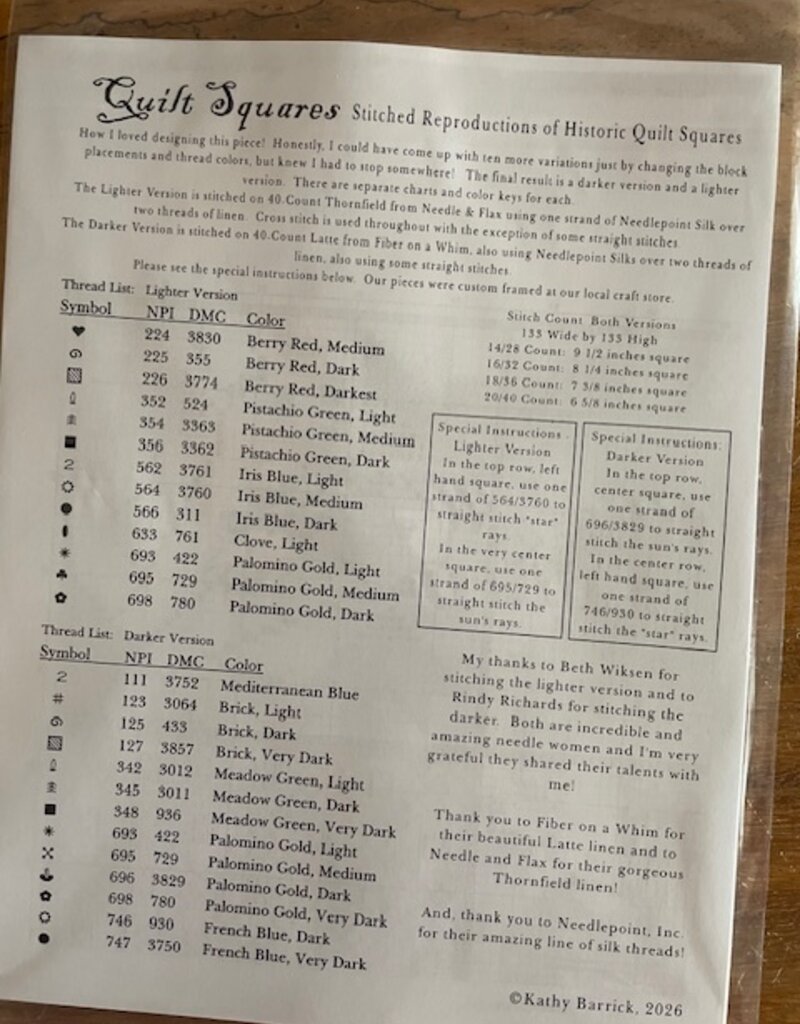 Kathy Barrick - Quilt Squares