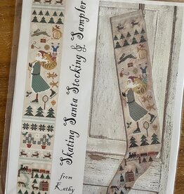 Kathy Barrick - Skating Santa Stocking & Sampler
