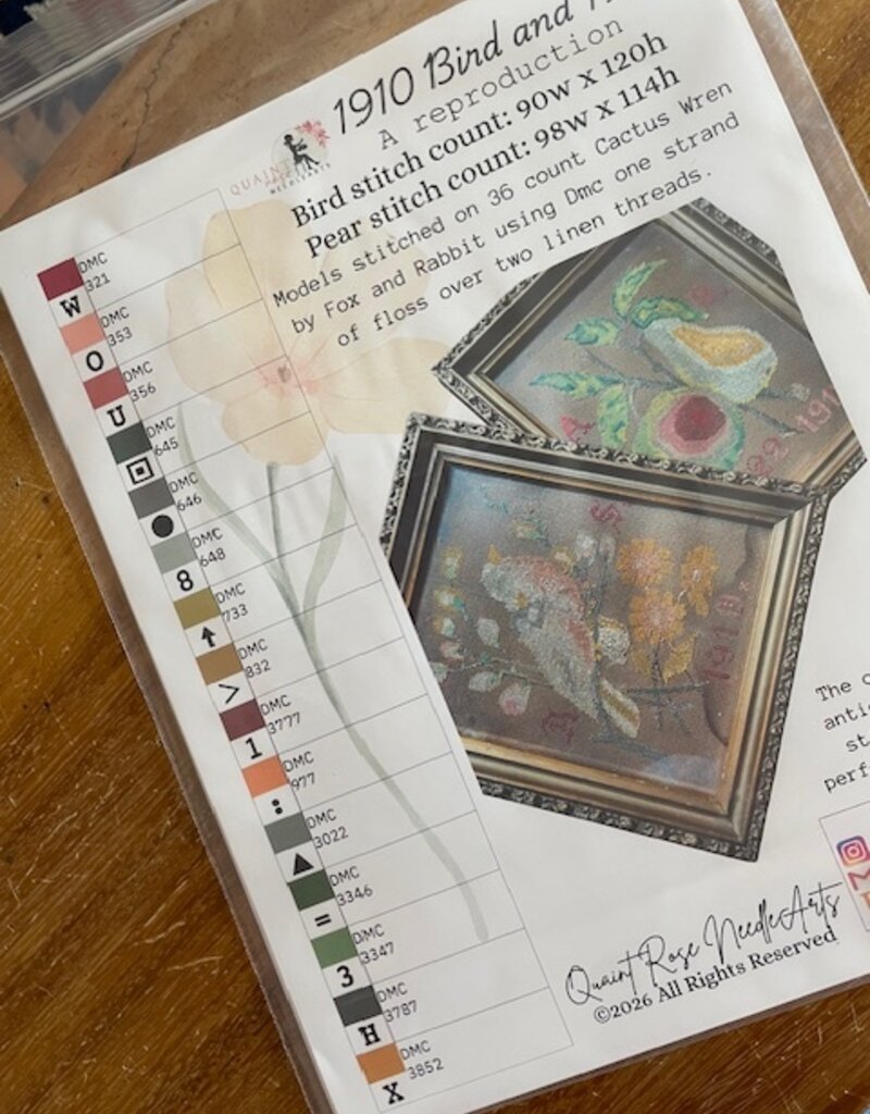 Quaint Rose - 1910 Bird & Pear