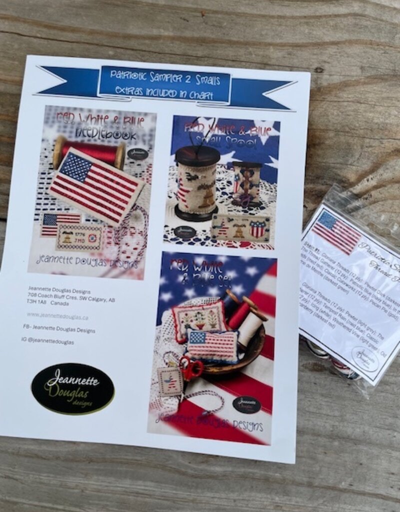 Jeannette Douglas  - Patriotic Sampler 2 with Embellishment Pack