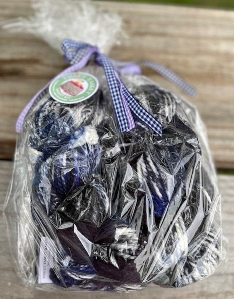 Wonderland Tisket-Tasket Basket Kit in Walrus, Blueberry Frost