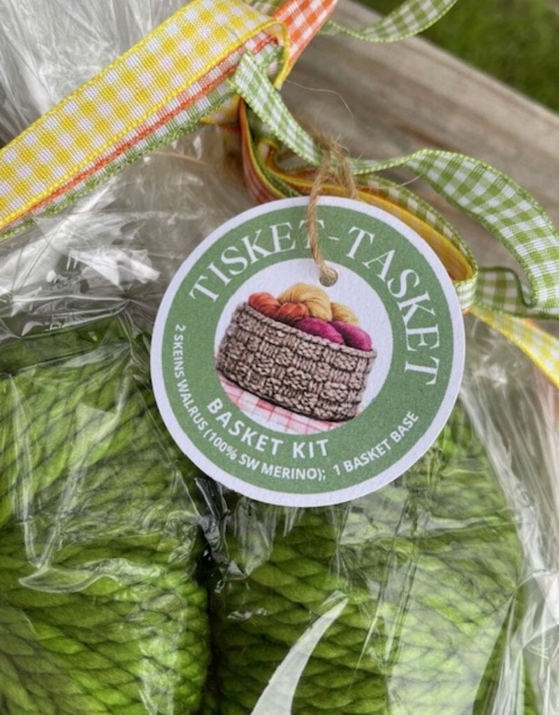 Wonderland Tisket-Tasket Basket Kit in Walrus, Blueberry Frost