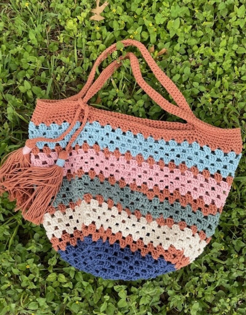 Hemp Yarn Granny Square Bag #2