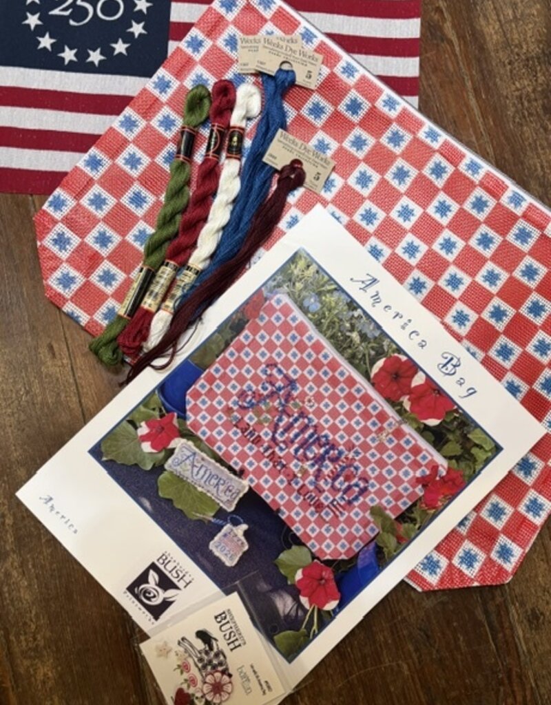 Shepherd's Bush America with Buttons, Bag, and Fibers