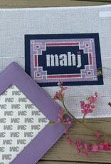 Love mhb - Mahj103B Key Corner Mahjong Insert, Navy & Lilac (13M) with Self-finishing Card Sleeve