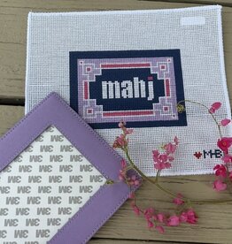 Love mhb - Mahj103B Key Corner Mahjong Insert, Navy & Lilac (13M) with Self-finishing Card Sleeve