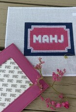 Love mhb - Mahj105B Bracket Corner Mahjong Insert, Navy, Pink, Lilac (13M) with Self-finishing Card Sleeve