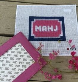 Love mhb - Mahj105B Bracket Corner Mahjong Insert, Navy, Pink, Lilac (13M) with Self-finishing Card Sleeve