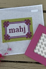 Love mhb - Mahj104D Floral Corner Mahjong Insert, Lilac & Citron(13M) with Self-finishing Card Sleeve