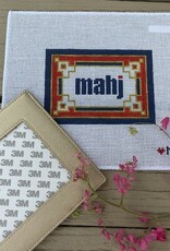Love mhb - Mahj103C Key Corner Mahjong Insert, Red, Navy, Olive  (13M) with Self-finishing Card Sleeve
