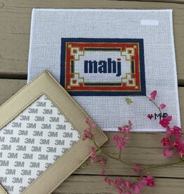 Love mhb - Mahj103C Key Corner Mahjong Insert, Red, Navy, Olive  (13M) with Self-finishing Card Sleeve