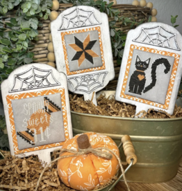 Crafty Bluebonnet Halloween Stitchy Stakes w/ Spooky Stakes, Fabric and Floss