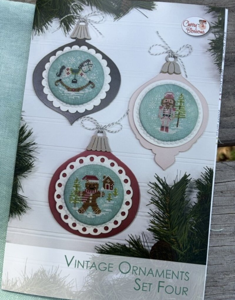 Cherry Blossoms - Vintage Ornaments, Set 4