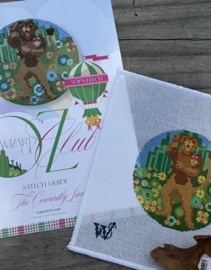Wipstitch - Wizard of Oz Set:  The Cowardly Lion  (18M) 4-3/8"" Round
