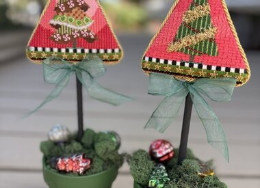Christmas Trees on a Stick