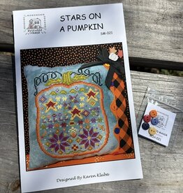 SM-021BB Stars on a Pumpkin  with buttons (Rosewood)