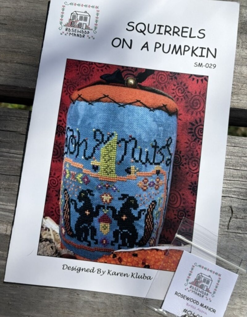 Rosewood - SM-029 Squirrels on a Pumpkin with Charm