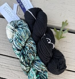 Churchmouse & Malabrigo Cowl, Sea Horse & Black