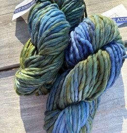 Malabrigo Atardecer Cowl with Rasta #2, Verde Azul