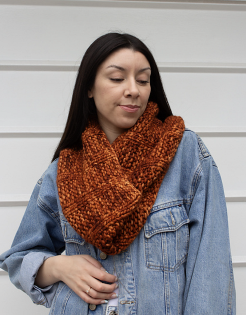 Malabrigo Atardecer Cowl with Rasta #3, Tundra