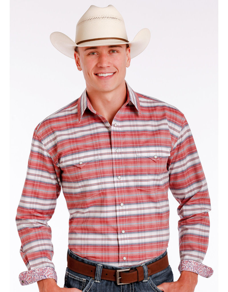 Panhandle LS Button Up Plaid - Rust