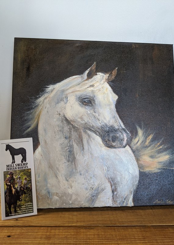 White Horse Oil Painting Original