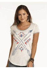Rock and Roll Cowgirl Junior's Short Sleeve Tee Arrows Aztec