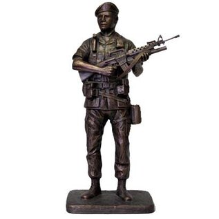 Terrance Patterson Soldier Wearing Beret statue 16"