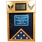 Morgan House Shadow Box with Laser Engraving on Top with Digital Screen..3x5 Flag Area