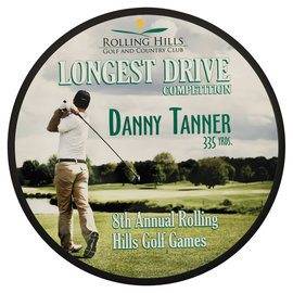 Full Color Plaque - Round w/ Black Edge..8.125" Diameter