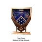 Morgan House Shadow Box in the shape of the Air Force Logo - Walnut Wings..3x5 Flag Size