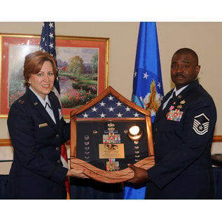 Morgan House Air Force MSgt Shadow Box