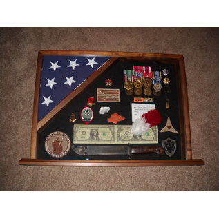 Morgan House MSB-01 Shadow Box with flag in corner