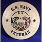 Morgan House US Navy Veteran Medium Hanging wall tribute  with picture, 5.75" circle area...