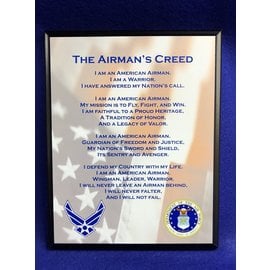 8 x 10 Airman Creed Plaque - Full Color