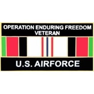 Operation Enduring Freedom Veteran United States Air Force with Ribbon Pin - 14552 (1 1/4 inch)